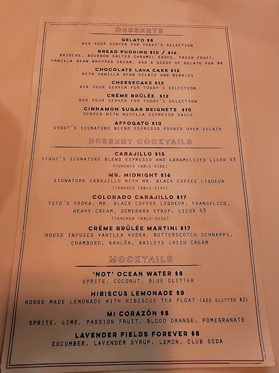 Stout’S Signature Menu-1