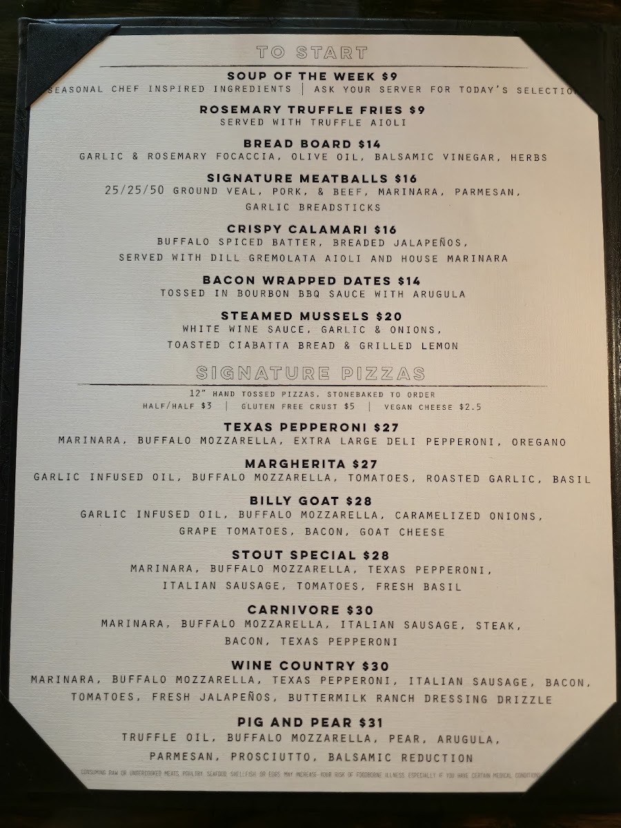 Stout’S Signature Menu-2