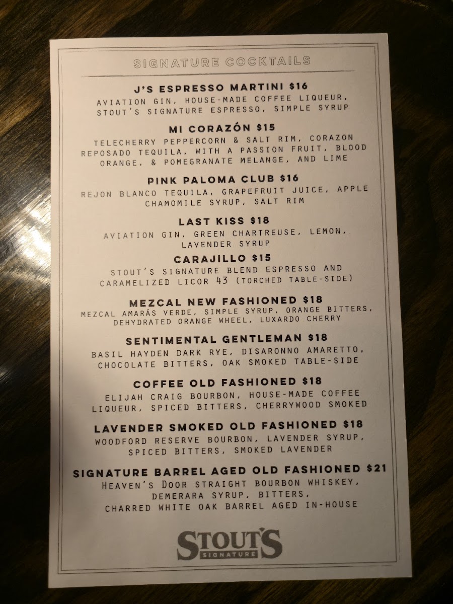 Stout’S Signature Menu-9